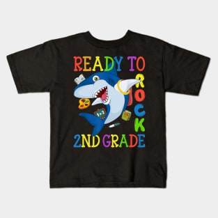 2nd Grade Dabbing Shark Back to School Kids Girls Boys Gift Kids T-Shirt